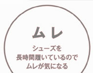 蒸れ
靴を長時間履いているので蒸れが気になる