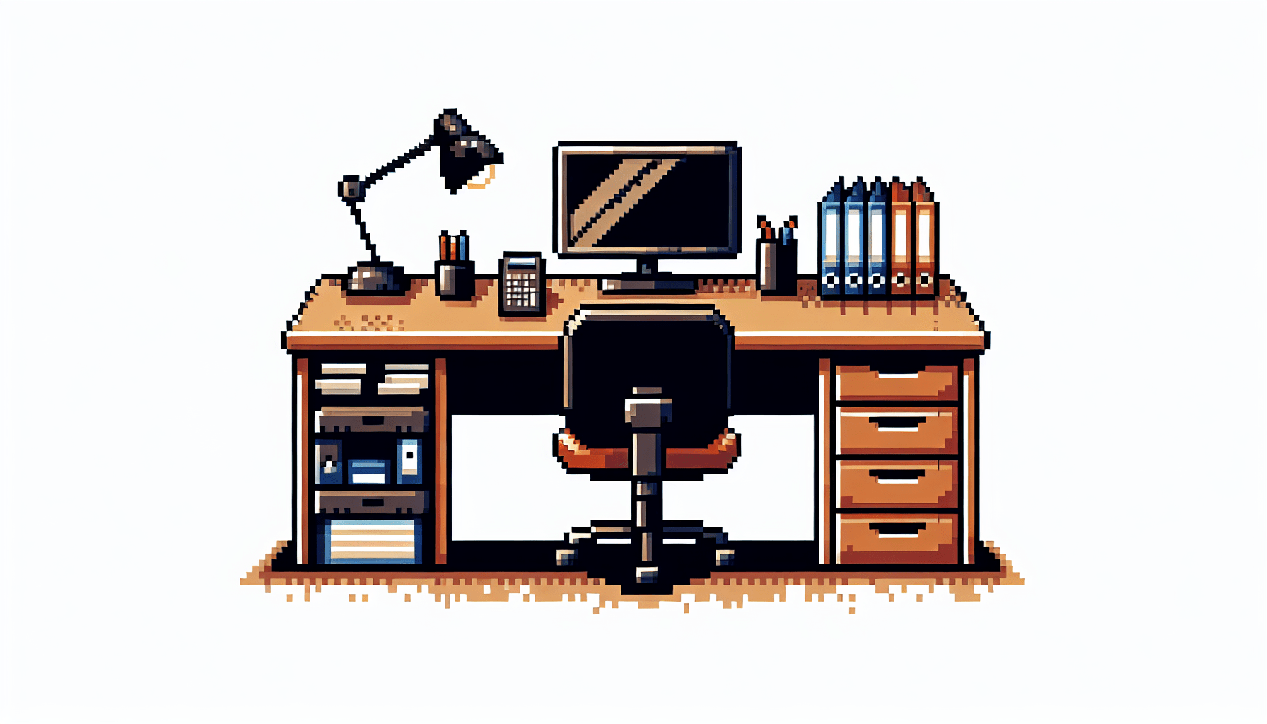 Office desks in different styles