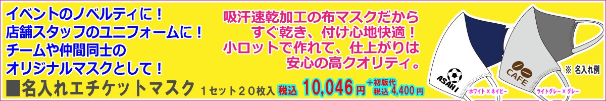 ≪名入れ≫エチケットマスク 1セット20枚入 | ダイキョーオータ