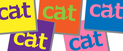 会社ロゴを5色展開で作成する例