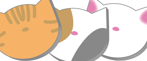 3種類の猫キャラのメモ帳作成事例